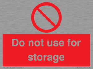 Do not use for storage